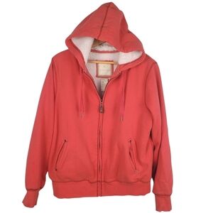 GreenTea Coral Zip-Up Hoodie. Sherpa Lined. Women's XL. H101
